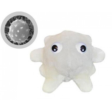 globule blanc peluche microbes giantmicrobes