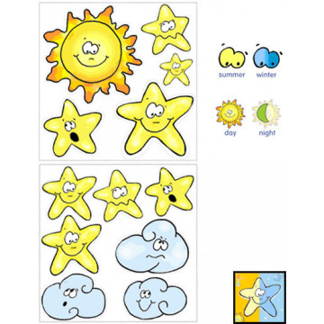 stickers soleil nuage