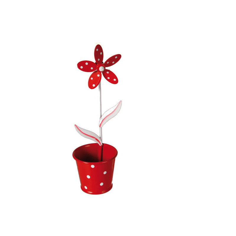 moulin à vent fleur rouge